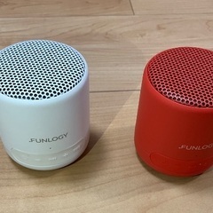 FUNLOGY ワイヤレススピーカー 赤と白 2個セット