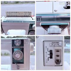 【❗️✨レトロ希少✨❗️】JANOME 813 足踏みミシン✨木製キャビネット付き アンティーク家具 ✨簡易清掃・通電確認済み❗️の画像