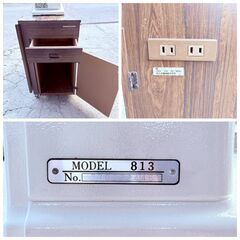 【❗️✨レトロ希少✨❗️】JANOME 813 足踏みミシン✨木製キャビネット付き アンティーク家具 ✨簡易清掃・通電確認済み❗️の画像