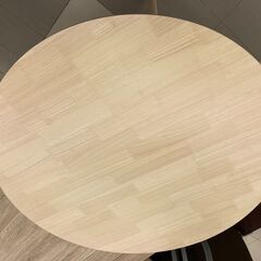★リユースのサカイ千葉中央店★  円形ダイニングテーブル ナチュラル H76×D90×W90 クリーニング済み TC5545の画像