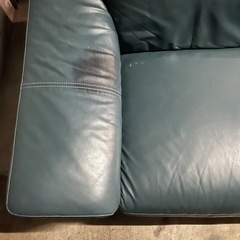 NOCE 2.5Pレザーソファ 深緑 2020年頃に購入の画像
