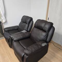 ☆夢心地☆格安 ふかふか リクライニングソファー 2点セット ゆったり180度リクライニング☆♪♪♪の画像