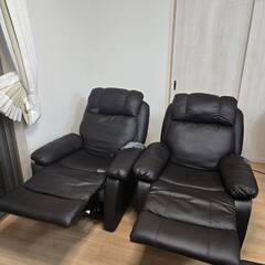☆夢心地☆格安 ふかふか リクライニングソファー 2点セット ゆったり180度リクライニング☆♪♪♪の画像