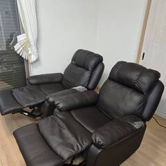 ☆夢心地☆格安 ふかふか リクライニングソファー 2点セット ゆったり180度リクライニング☆♪♪♪の画像