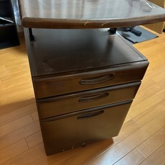 デスクワゴン サイドワゴン 袖机 キャスター付き の画像