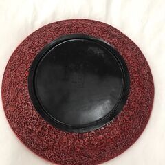 【ジャングルジャングル広陵店】剔紅プレート　中国美術　の画像