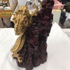 【ジャングルジャングル広陵店】置物　金龍上山　風水山水龍の画像