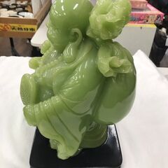 【ジャングルジャングル広陵店】置物　七福神　翡翠　布袋様　の画像