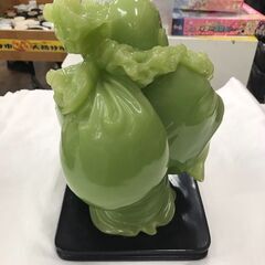 【ジャングルジャングル広陵店】置物　七福神　翡翠　布袋様　の画像
