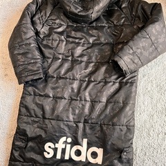 sfida 【160】ブラック 黒 ベンチコート ロングコートの画像