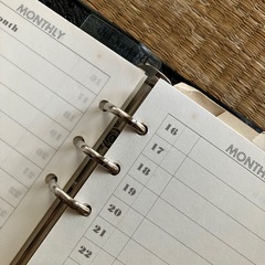 システム手帳　Boston Club スケジュール　住所録　メモ　サシ付　黒の画像