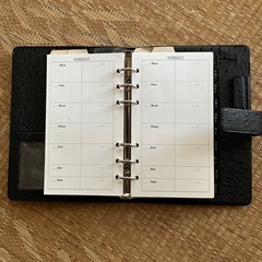 システム手帳　Boston Club スケジュール　住所録　メモ　サシ付　黒の画像
