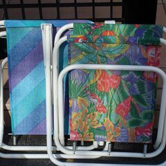 アウトドア用折りたたみチェア（2脚）の画像