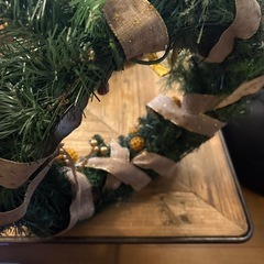🌲クリスマスリース（大） ゴールド系の画像