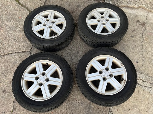 スタッドレス！アルミホイール付！185/65-14！2022年！ダンロップ！ウィンターマックス！14-5.5J！pcd100！！