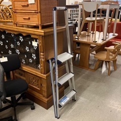 M2511-514 コーナン オリジナル LIFELEX ハンドル付き 3段 踏台 幅広 NSG-350810SG 2022年製 アルミ 脚立 中古美品の画像