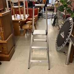 M2511-514 コーナン オリジナル LIFELEX ハンドル付き 3段 踏台 幅広 NSG-350810SG 2022年製 アルミ 脚立 中古美品の画像