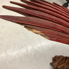 サ2511-515 木彫り 鷹の置物 ダメージ有りの画像