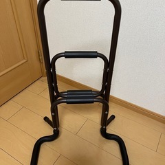 山善(YAMAZEN) 立ち上がり補助手すり ダークブラウン アルミ 軽量
の画像