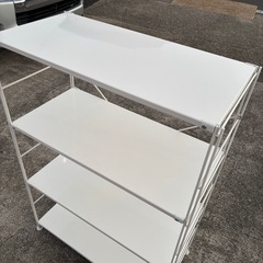 無印良品 スチールユニットシェルフ・スチール棚セット・ワイド・中・白の画像