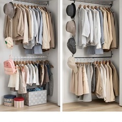 【新品未使用】ハンガーラック(2段用)の画像