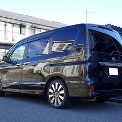 車検満タン セレナハイブリッド 後期 ライダー エマージェンシーブレーキ ナビ フルセグTV Bluetooth フリップダウンモニター アラウンドビューモニター 両側パワスラ インテリキー クルコン LEDライト ETCの画像