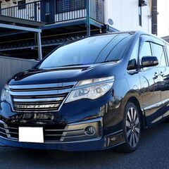 車検満タン セレナハイブリッド 後期 ライダー エマージェンシーブレーキ ナビ フルセグTV Bluetooth フリップダウンモニター アラウンドビューモニター 両側パワスラ インテリキー クルコン LEDライト ETCの画像