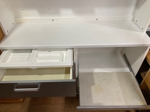 レンジボード キッチンボード 幅134cm 中古