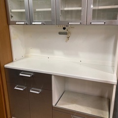 レンジボード キッチンボード 幅134cm 中古の画像