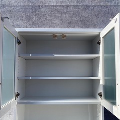 食器棚 キッチンボード ホワイトの画像