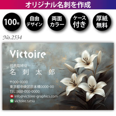 名刺印刷 100枚 両面 フルカラー 紙ケース付 No.2…