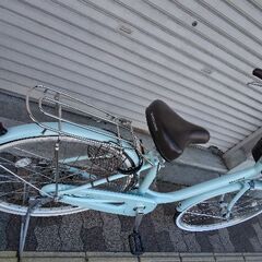 美品☆[BRIDGESTONE]Alumiu(アルミーユ)24吋 ファミリーサイクル 変速なし/点灯虫/オパールミントの画像