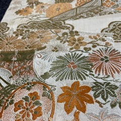 正絹名古屋帯  アンティーク調 美品の画像