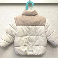 Petite main プチマイン 中綿ジャケット 薄ベージュ 撥水 90cmの画像