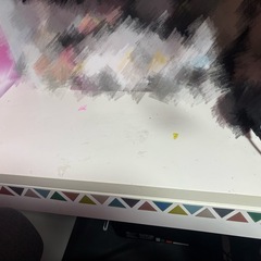 IKEA 白 デスク 机 ゲーミングデスクの画像