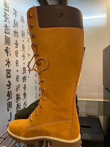 キャメルスエードロングブーツ