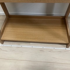 【受け渡し予定者決定済】ニトリ　ウッドシェルフ　ラダーN 3段　ナチュラルの画像