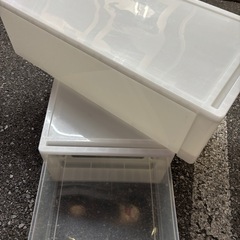 プラスチック引き出し衣装ケース2点をお安くお譲り致します。の画像