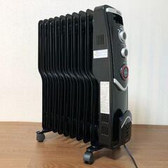 SK Japan オイルヒーター SKJ-SE120ROT ブラック 内蔵式転倒スイッチ・サーモスタット 1200Wパワーの10枚放熱フィン 清掃/動作確認済みの画像