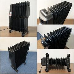 SK Japan オイルヒーター SKJ-SE120ROT ブラック 内蔵式転倒スイッチ・サーモスタット 1200Wパワーの10枚放熱フィン 清掃/動作確認済みの画像