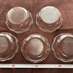 ガラス製　丸型　小鉢 5個の画像