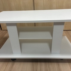 【美品】テレビ台　ホワイト　キャスター付の画像