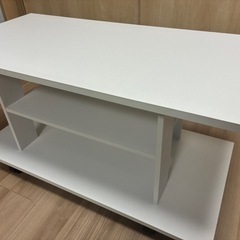 【美品】テレビ台　ホワイト　キャスター付の画像
