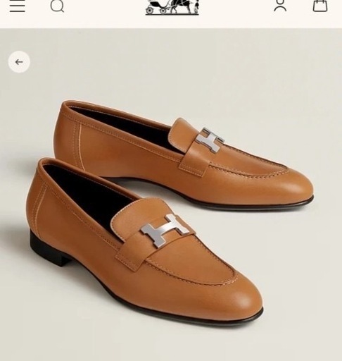 Hermès Paris ローファー ブラウン 37.5