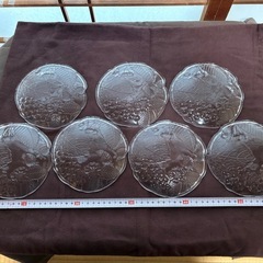フルーツ柄　ガラス製　小皿　7個まとめの画像