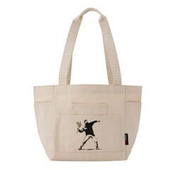 【10%OFF】【Banksy】OUT POCKET TOTE BAG bnk-005 フラワーB ユニセックス 送料無料の画像