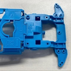 ミニ四駆　MSシャーシ　MSフレキ加工品（ライトブルー）の画像