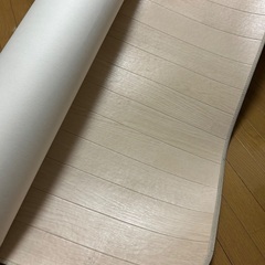 中古　撥水ダイニングラグ　白系木目の画像