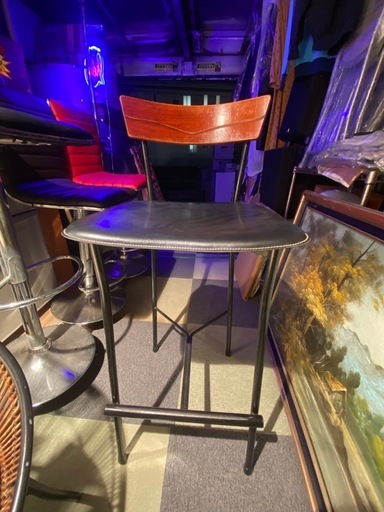 バーカウンターチェア　レザーウッド　5個セット♪