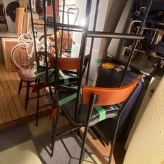 バーカウンターチェア　レザーウッド　5個セット♪の画像